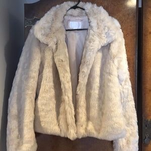 Beige Faux Fur Coat